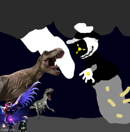 Rexy, Blue, N, Uzi, and Doll vs CYN (Scene from Rexy and Blue 9: The Absolute Solver Apocalypse).mp3 | made w/ Imgflip meme maker