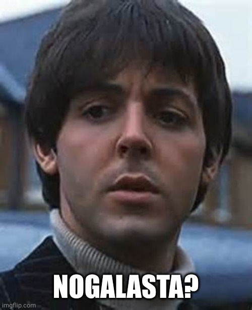 Confused Paul McCartney | NOGALASTA? | image tagged in confused paul mccartney | made w/ Imgflip meme maker