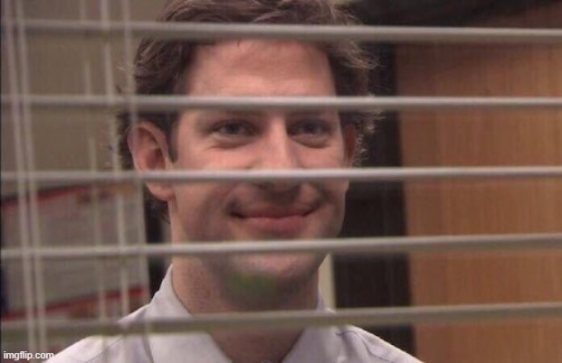 jim halpert smirking | image tagged in jim halpert smirking | made w/ Imgflip meme maker