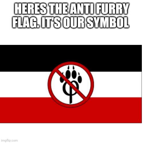 Our symbol (mod note: this stream prefers the American flag) | HERES THE ANTI FURRY FLAG. IT'S OUR SYMBOL | image tagged in memes,anti furry,flag | made w/ Imgflip meme maker