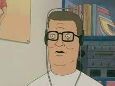 Hank Hill listening to music Blank Meme Template