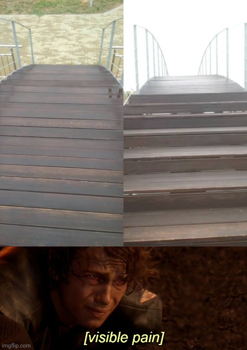Would be a slippery painful fall | image tagged in visible pain,steps,stairs,you had one job,memes,design fails | made w/ Imgflip meme maker