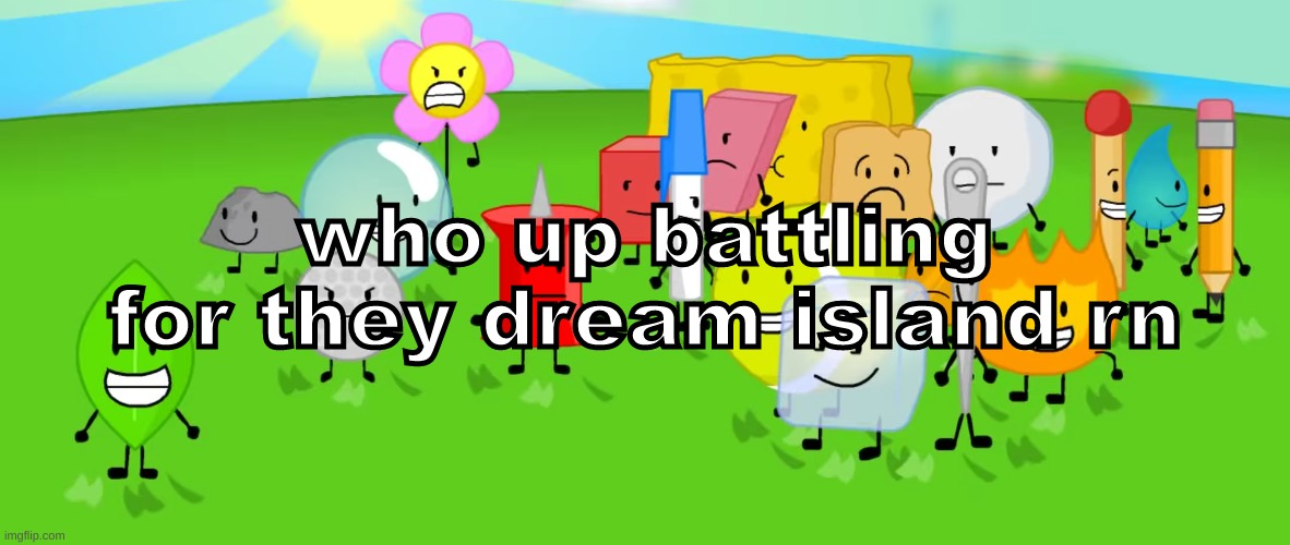 Who up battling for they dream island rn Blank Meme Template