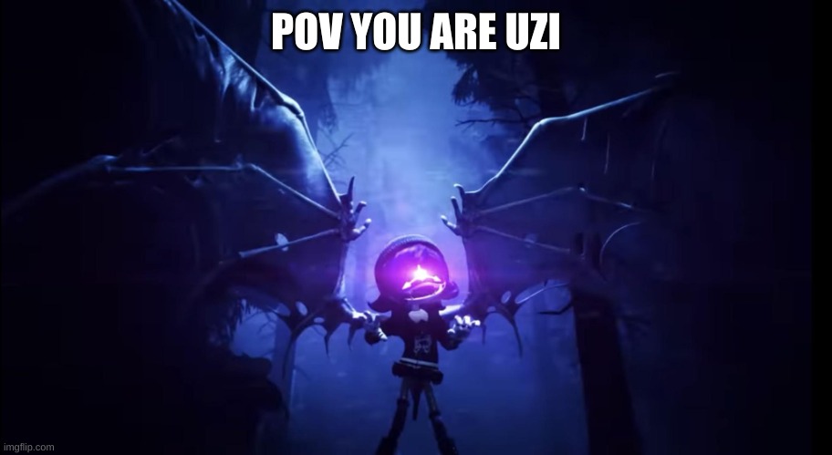 Zombie Uzi | POV YOU ARE UZI | image tagged in zombie uzi | made w/ Imgflip meme maker