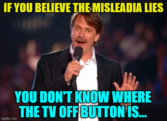 Jeff Foxworthy | IF YOU BELIEVE THE MISLEADIA LIES YOU DON'T KNOW WHERE THE TV OFF BUTTON IS... | image tagged in jeff foxworthy | made w/ Imgflip meme maker