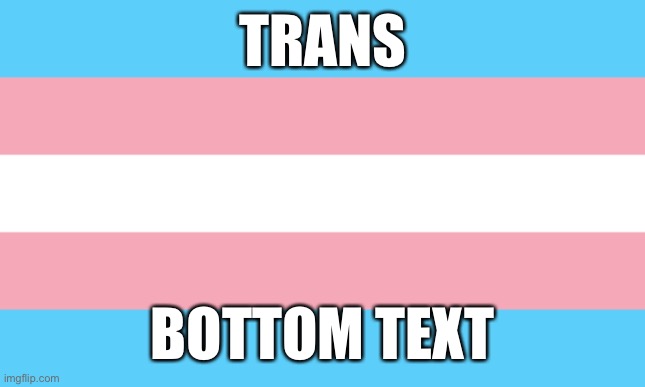 first post!!1!1!111!1!1!111 | TRANS; BOTTOM TEXT | image tagged in trans flag | made w/ Imgflip meme maker