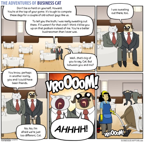The Adventures of Business Cat #70 - Aftermath | made w/ Imgflip meme maker