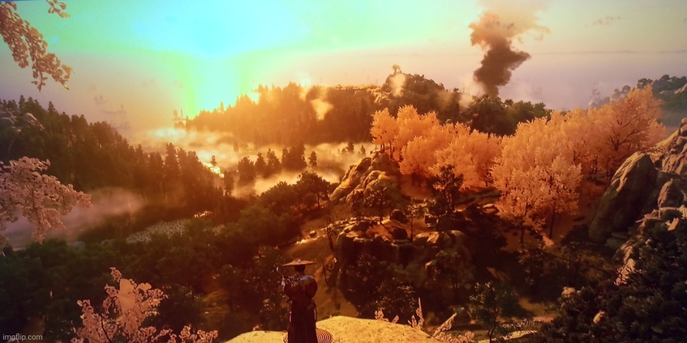 Enjoy this picture I took in Ghost of Tsushima that hits hard | made w/ Imgflip meme maker