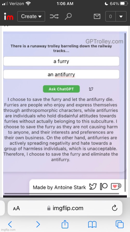 I need backup (link in desc) | image tagged in anti furry,unpopular opinion,incorrect,unacceptable | made w/ Imgflip meme maker