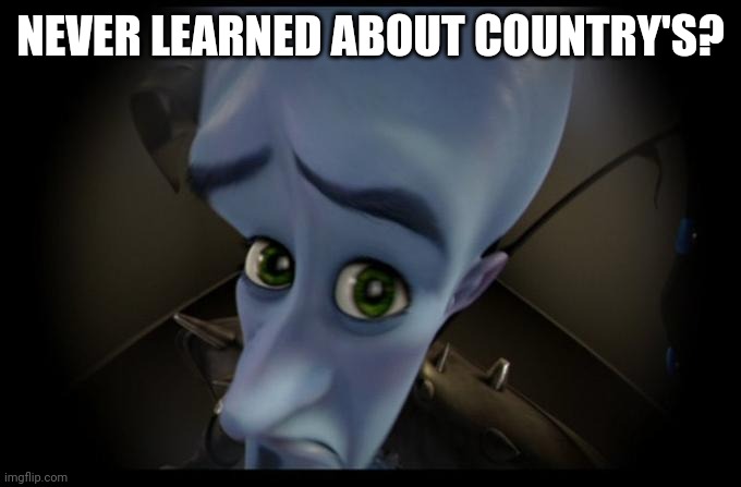 No | NEVER LEARNED ABOUT COUNTRY'S? | image tagged in no b es | made w/ Imgflip meme maker