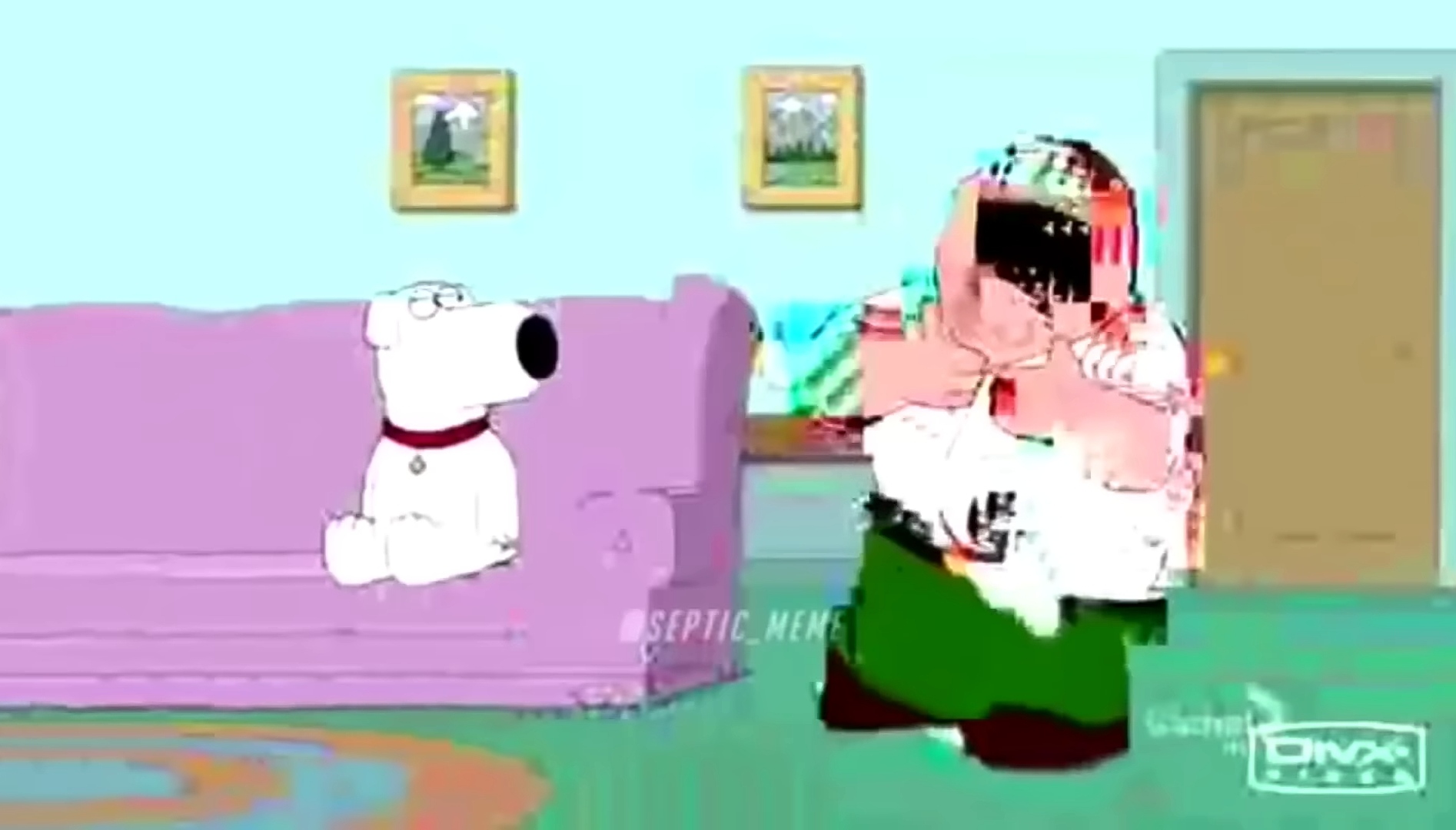 Peter tries rice cakes glitched Blank Meme Template