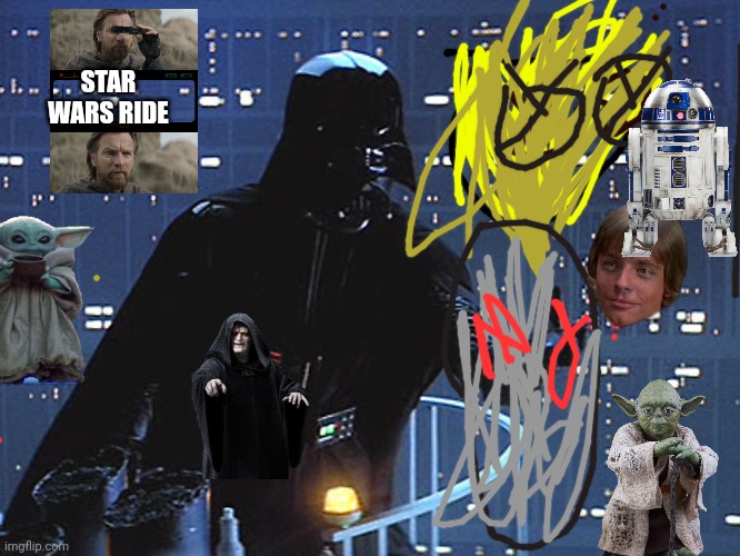 Darth Vader - Come to the Dark Side | STAR WARS RIDE | image tagged in star wars ride | made w/ Imgflip meme maker