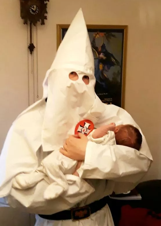 High Quality volsrock JPP ne-nazi KKK white supremacist baby Blank Meme Template