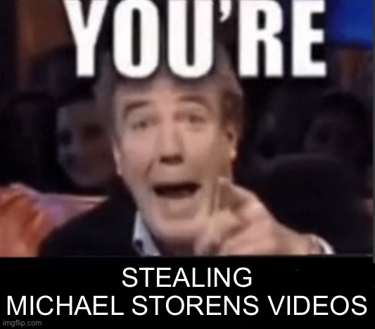 You're X (Blank) | STEALING MICHAEL STORENS VIDEOS | image tagged in you're x blank | made w/ Imgflip meme maker