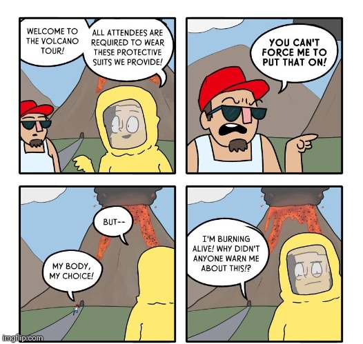 The volcano tour | image tagged in volcano,tour,volcanoes,suit,comics,comics/cartoons | made w/ Imgflip meme maker