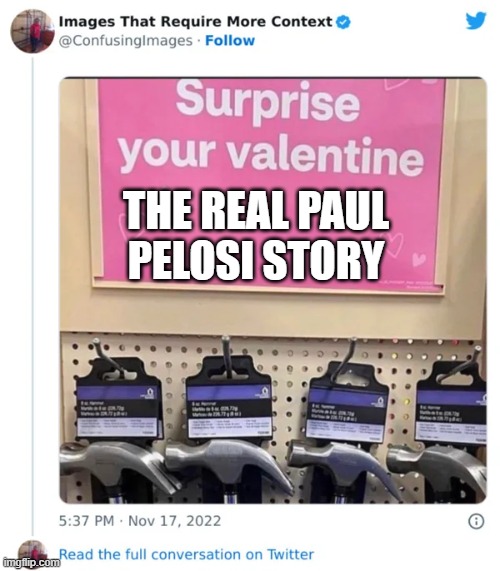 Paul Pelosi Story | THE REAL PAUL PELOSI STORY | image tagged in paul pelosi story | made w/ Imgflip meme maker