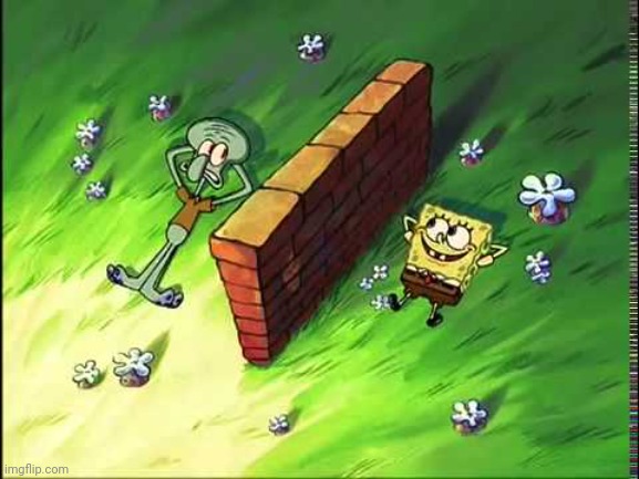 spongebob wall | image tagged in spongebob wall | made w/ Imgflip meme maker