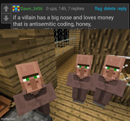 Villagers antisemitic confirmed | image tagged in minecraft villagers | made w/ Imgflip meme maker