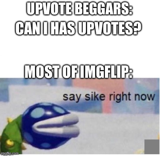 It do be like dat sometimes | UPVOTE BEGGARS:; CAN I HAS UPVOTES? MOST OF IMGFLIP: | image tagged in say sike right now | made w/ Imgflip meme maker