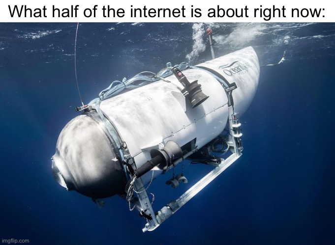 Why so many memes about the submarine | What half of the internet is about right now: | image tagged in memes,submarine | made w/ Imgflip meme maker
