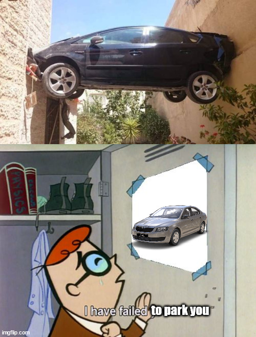 to park you | image tagged in i have failed you | made w/ Imgflip meme maker