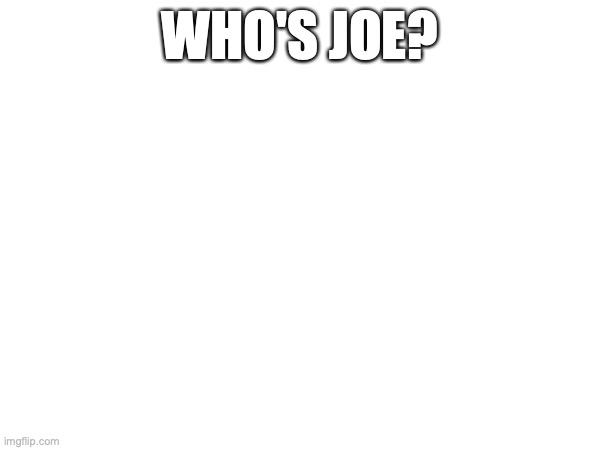 What have I done. | WHO'S JOE? | image tagged in joe mama,joe | made w/ Imgflip meme maker