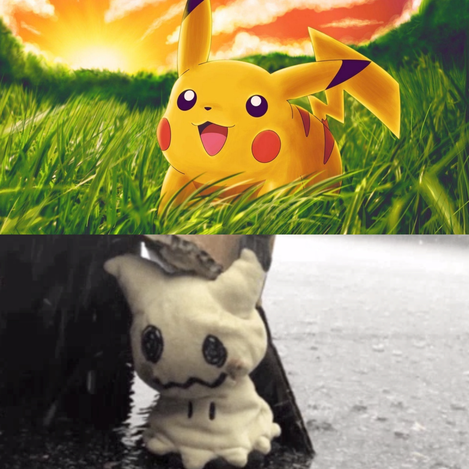 Pikachu/Mimiku Blank Meme Template