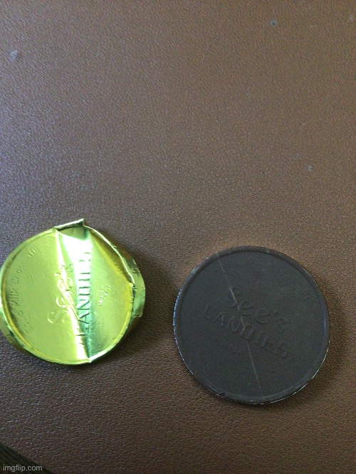 Bye bye to my 3 month old St Patrick’s day chocolate coin | image tagged in chocolate,st patrick's day,bye,crying,eating,photo | made w/ Imgflip meme maker