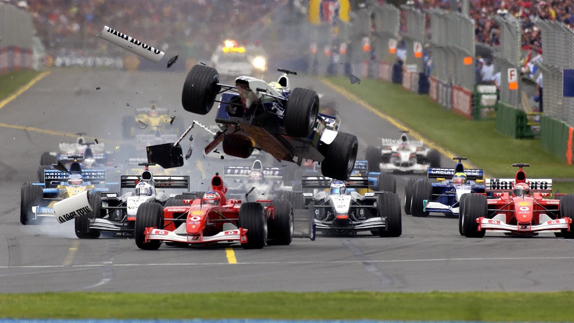 F1 Flying Crash Blank Meme Template