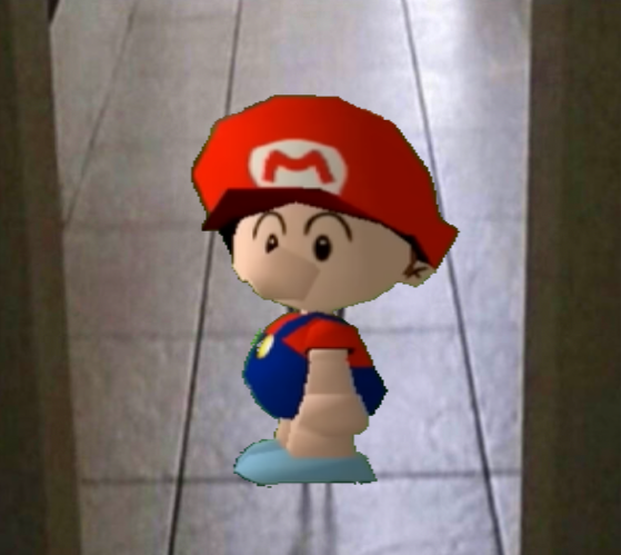 Baby Mario threw up Blank Meme Template
