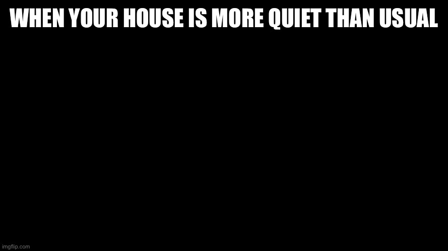 something's wrong i can feel it | WHEN YOUR HOUSE IS MORE QUIET THAN USUAL | image tagged in something's wrong i can feel it,memes | made w/ Imgflip meme maker