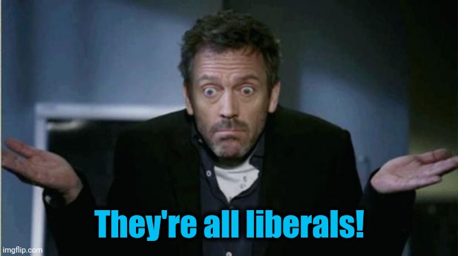 SHRUG | They're all liberals! | image tagged in shrug | made w/ Imgflip meme maker