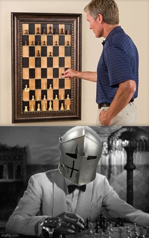 Vertical chess set on wall | image tagged in your move,chess,game,wall,memes,set | made w/ Imgflip meme maker