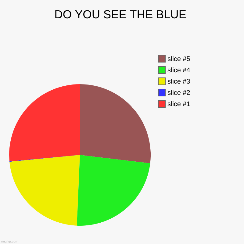 DO YOU SEE IT | DO YOU SEE THE BLUE | | image tagged in charts,pie charts | made w/ Imgflip chart maker