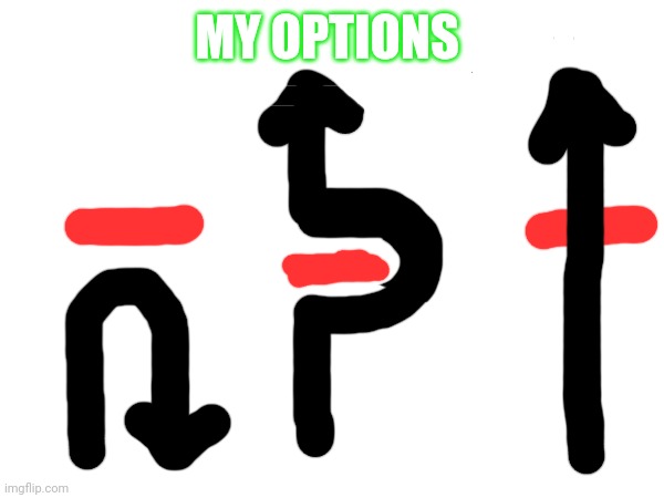 Decisions | MY OPTIONS | image tagged in decisions decisions | made w/ Imgflip meme maker