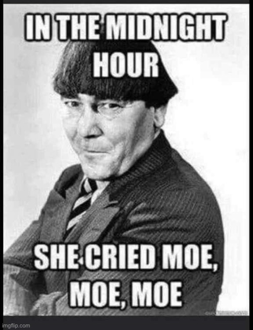 More Howard | image tagged in moe,3 stooges,the three stooges,more,midnight | made w/ Imgflip meme maker