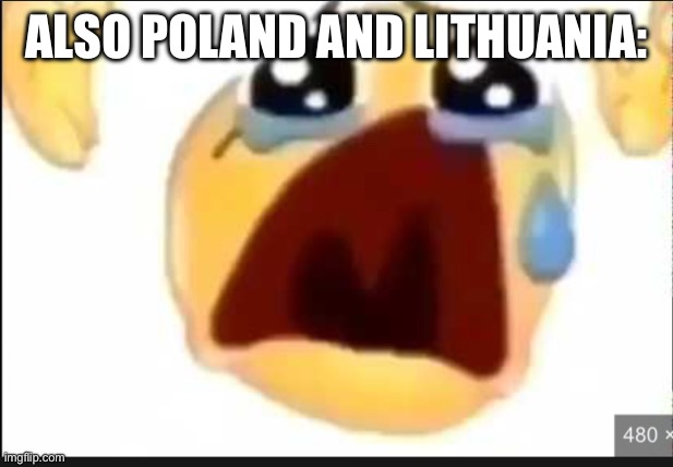 screaming meme emoji | ALSO POLAND AND LITHUANIA: | image tagged in screaming meme emoji | made w/ Imgflip meme maker