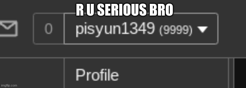 R U SERIOUS BRO | image tagged in cry | made w/ Imgflip meme maker