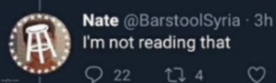im not reading that | image tagged in im not reading that | made w/ Imgflip meme maker