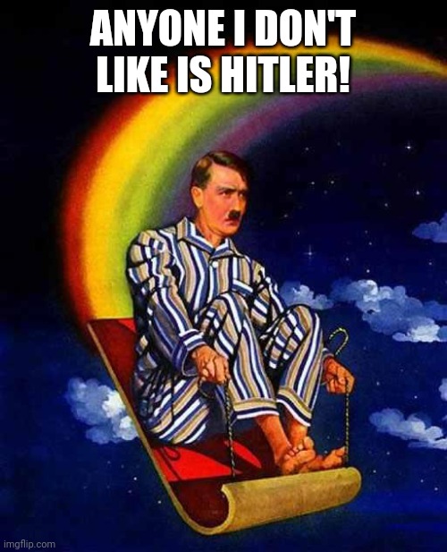 Random Hitler | ANYONE I DON'T LIKE IS HITLER! | image tagged in random hitler | made w/ Imgflip meme maker