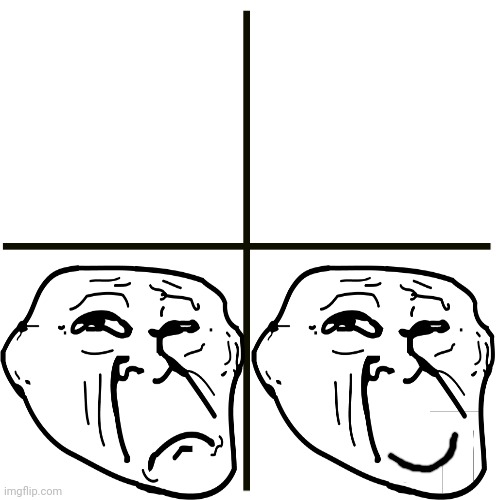 Sad to happy (troll face/trollge) Blank Template - Imgflip