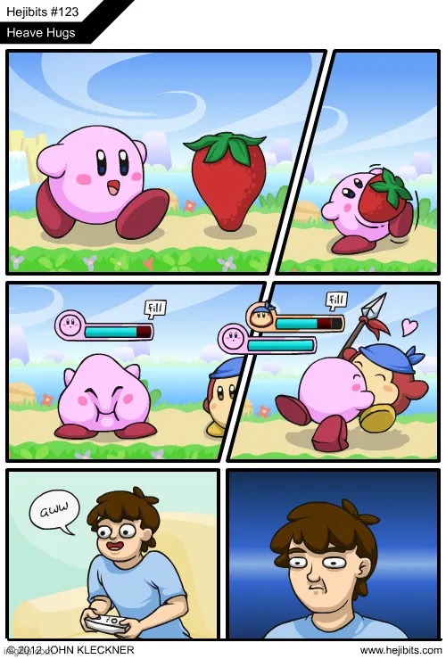 what. | image tagged in kirby,weird,kiss,gay,comics/cartoons | made w/ Imgflip meme maker