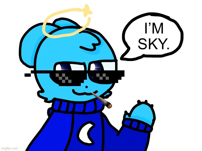 Badass sky 3.0 | I’M SKY. | image tagged in badass sky 3 0 | made w/ Imgflip meme maker