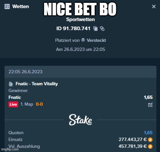 NICE BET BO | made w/ Imgflip meme maker