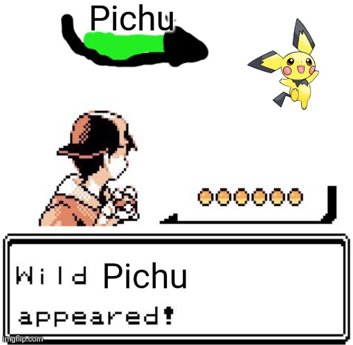 Blank Wild Pokemon Appears | Pichu; Pichu | image tagged in wild pichu appeared,pokemon gold | made w/ Imgflip meme maker