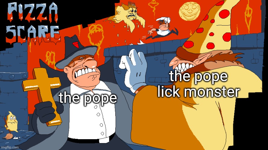 the pope lick monster; the pope | made w/ Imgflip meme maker