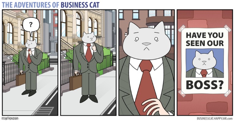 The Adventures of Business Cat #72 - Lost | made w/ Imgflip meme maker