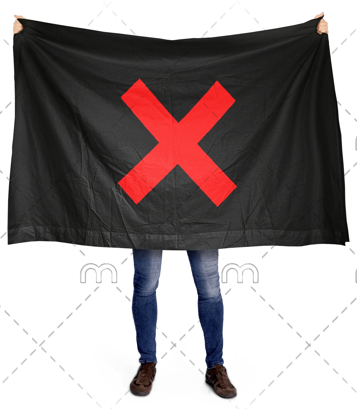 High Quality Guy Holding TAP Flag Blank Meme Template