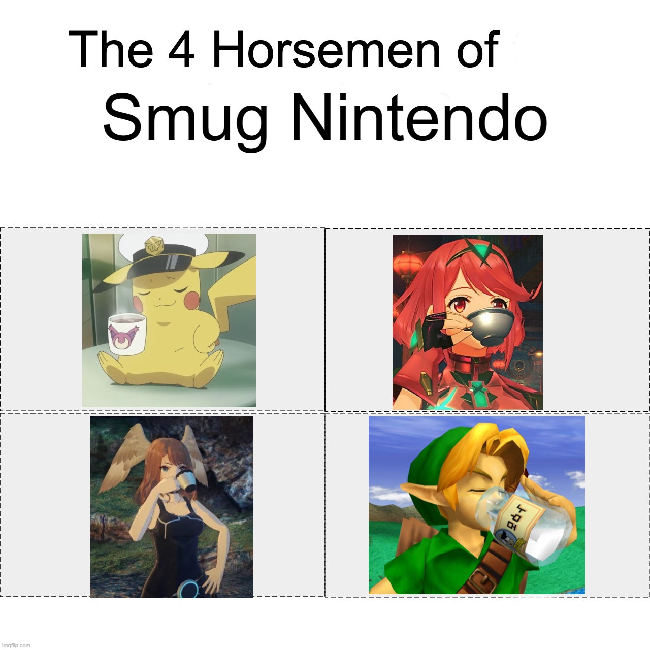 Four horsemen | Smug Nintendo | image tagged in four horsemen | made w/ Imgflip meme maker