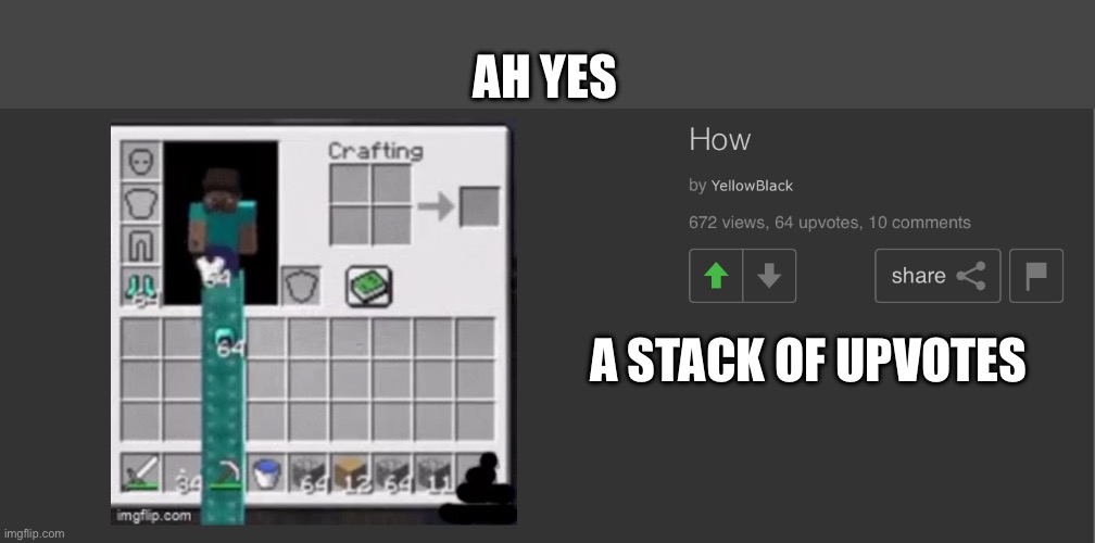 Yay | AH YES; A STACK OF UPVOTES | image tagged in upvotes | made w/ Imgflip meme maker